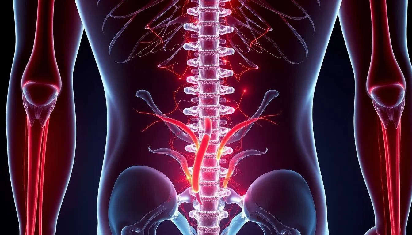 Ischiasnerv eingeklemmt: Erkenne die Symptome und finde Linderung - Illustration